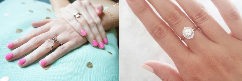 N&agrave;ng c&oacute; b&agrave;n tay gầy cũng n&ecirc;n chọn nhẫn bản vừa